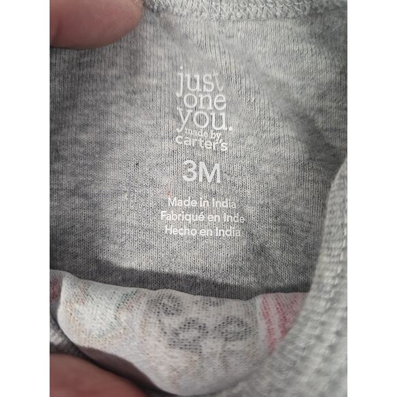 Carters Just One You Baby Size 3 Months 2pc Santa Top Bottom Set Plus Extra Top - Picture 9 of 14